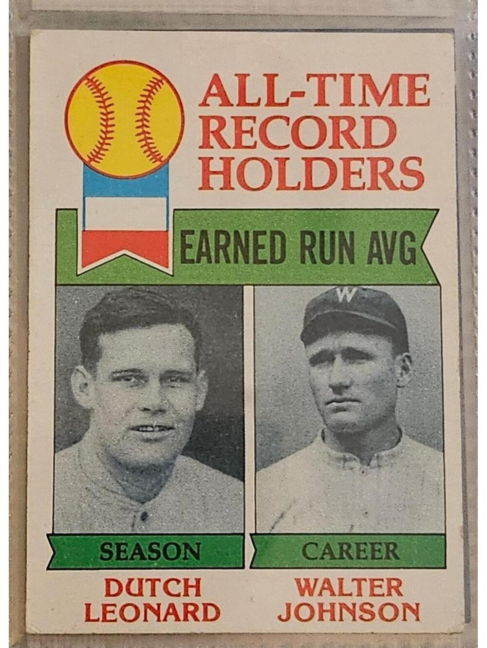 1979 Topps Baseball Card #418 Walter Johnson All-Time Record Holders